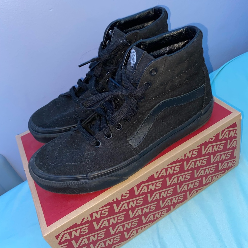 all black high top vans